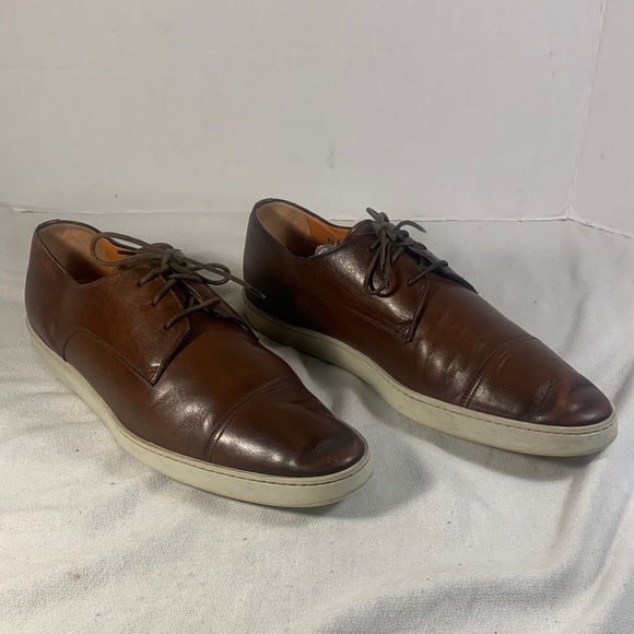 Santoni Doyle Brown Leather Men's Shoes